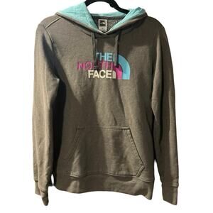 The North Face M Medium Women's hoodie jacket gray Purple logo pullover top